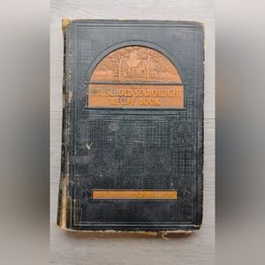 1930's The Household Searchlight Recipe Book Hard Cloth Cover Fair